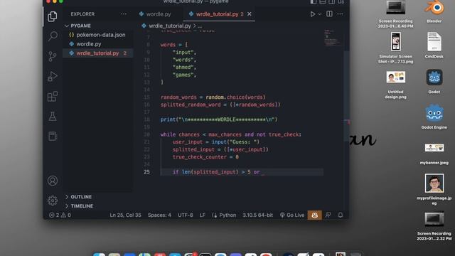 Make WORDLE game in PYTHON terminal from SCRATCH смотреть онлайн
