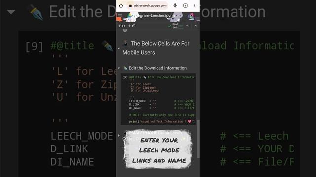 Using COLAB LEECHER Bot From Mobile [ NO VPS ♨️ ] смотреть онлайн