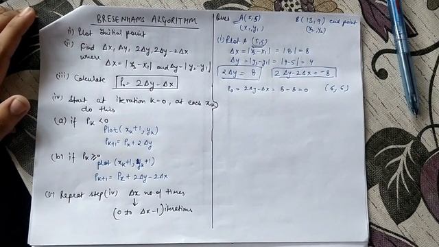 Bresenham's Line Drawing Algorithm Numerical | Computer Graphics смотреть онлайн