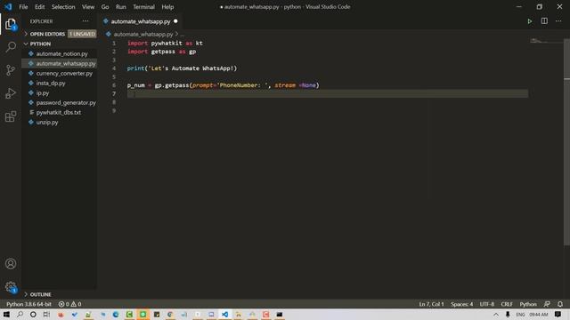 Automate WhatsApp | Python project | pywhatkit | Easy Tutorial смотреть онлайн