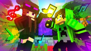 Майнкрафт  Эндер девушка охотиться за парнем ( музыкальный клип )