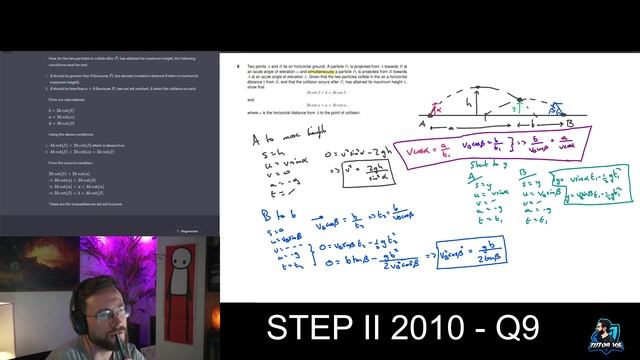 Question 9 (Q9) - STEP II / STEP 2 (2010) | Cambridge Maths Entry Paper with ChatGPT Wolfram Help смотреть онлайн