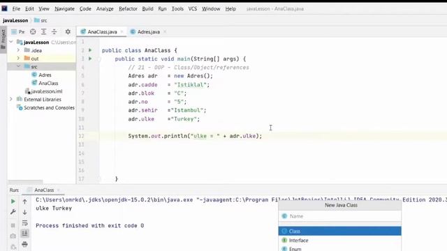 21 - OOP - Class / Object /Reference oluşturma (2021) | JAVA Dersleri смотреть онлайн