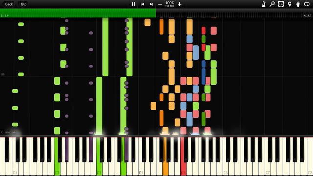 Initial D - Gamble Rumble Impossible Synthesia Piano MIDI смотреть онлайн