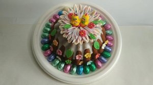 Цветы из маршмеллоу и украшения для пасхальных куличей!