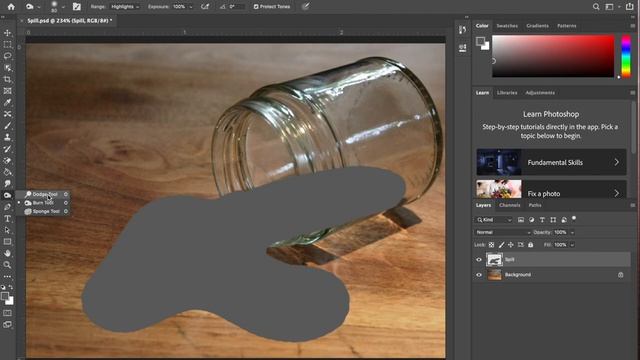 Spill in Photoshop смотреть онлайн