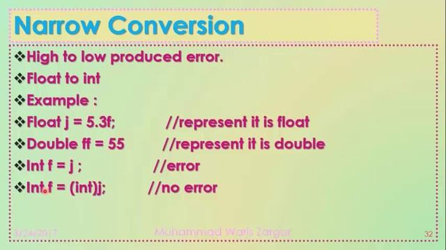 7 Types Conversion in java (Urdu/Hindi) смотреть онлайн