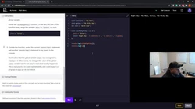 CodeCademy Full-Stack engineer pro course: JavaScript Scope смотреть онлайн