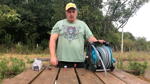 Супер комплект - катушка для шланга Gardena переносная, настенная, шланг, фитинги и распылитель смотреть онлайн