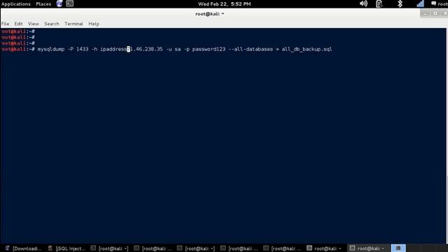 MySQLDump - Download All Databases of a Remote MySQL Server [Kali Linux] смотреть онлайн