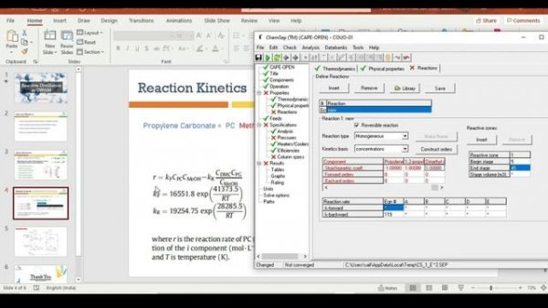 Reactive Distillation Column Simulation in DWSIM