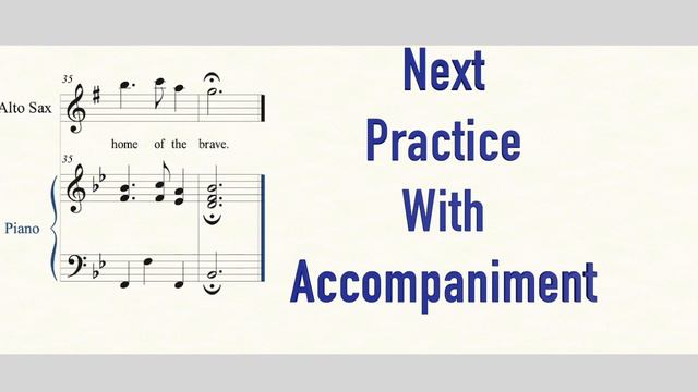 Star Spangled Banner - Traditional Alto Solo with Piano - Play Along Backing Track смотреть онлайн