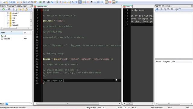 PHP Tutorials - A quick and dirty variables and arrays introduction смотреть онлайн
