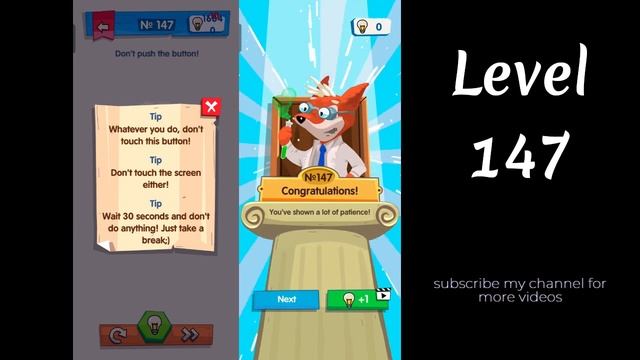 IQ Boost Level 147 Don't Push The Button