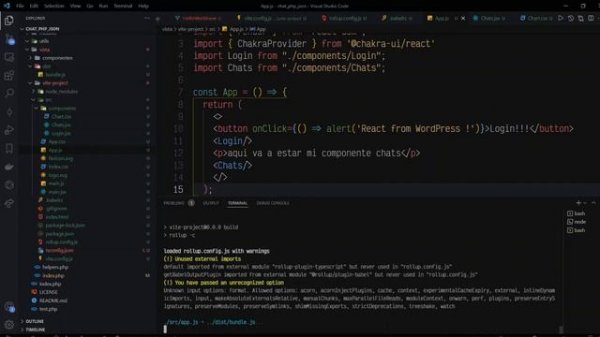 como mezclar react con php