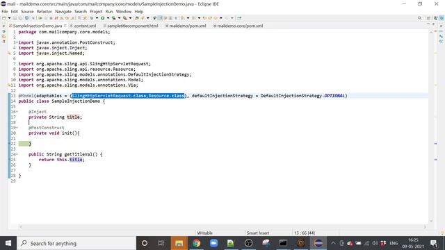 Why injected property is giving null inside sling model for multiple adaptables ? смотреть онлайн