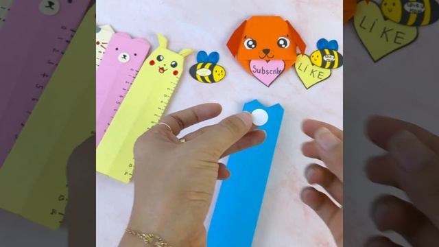 DIY Origami Ruler / Origami Ruler Bookmark Pikachu, Teddy Bear, Cat / Origami смотреть онлайн