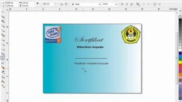 tutorial membuat sertifikat landscape dengan menggunakan COREL DRAW X4 смотреть онлайн