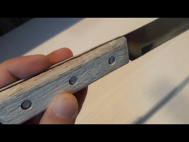 Посудомойка растворяет алюминий. Ремонт ручки ножа эпоксидной смолой. смотреть онлайн