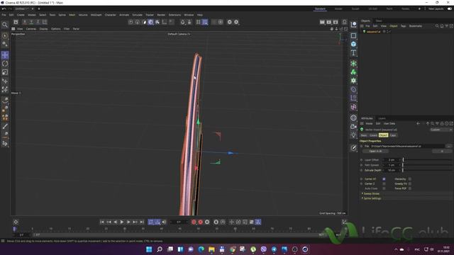 Cinema 4D R25 инструмент Vector import смотреть онлайн