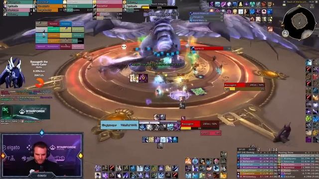 WORLD FIRST Mythic Raszageth | Vault of Incarnates | Echo Gingi Arcane PoV смотреть онлайн