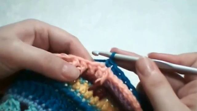 Вязание крючком. Описание. Урок 4. Ряд 32. Красивый плед – мандала, цветы, узоры, мотивы крючком смотреть онлайн