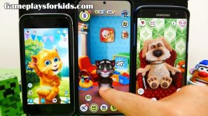 My Baby Angela, Talking Tom 2, Talking Ben, Talking Ginger - ON SMARPHONES | Gameplays For Kids