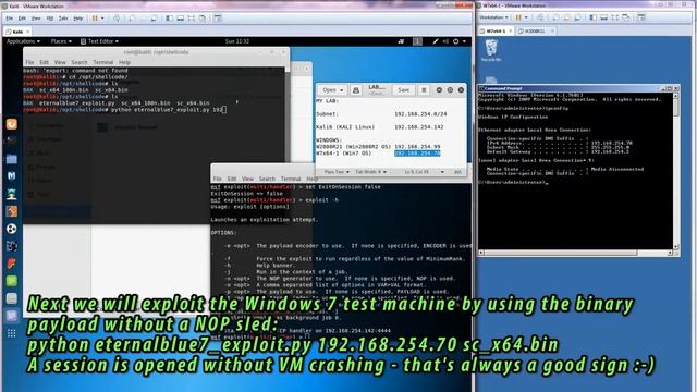 MS17-010 Vulnerability - EternalBlue exploit using a binary payload and script on Windows 7 & 2008R смотреть онлайн