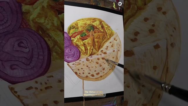 Poster Color Realistic Food Painting | @pankajparki6605 | #timelapse #postercolorpainting смотреть онлайн