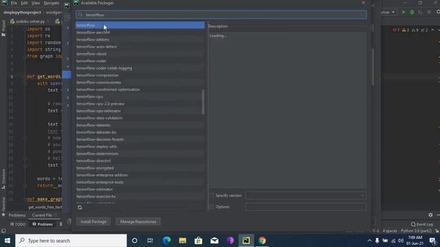 How to install tensorflow pacakage in pycharm смотреть онлайн