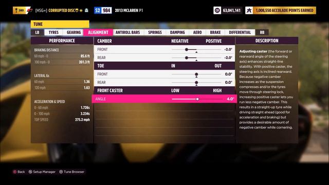 FORZA HORIZON 5 - 277 MPH McLaren P1 Tune Setup