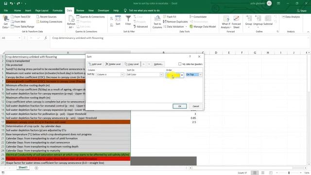 How to Sort by Color in Excel | Sort by Cell Color смотреть онлайн