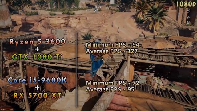 Ryzen 5 3600 + GTX 1080 Ti vs Core i5 9600K + RX 5700 XT | 1080p 1440p PC Gaming Benchmark смотреть онлайн