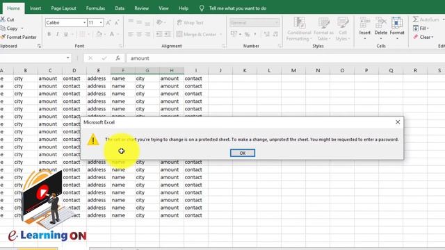MS Excel - Protect Sheet, protecting a sheet in excel, Excel Guide, Excel Help, elearningon смотреть онлайн