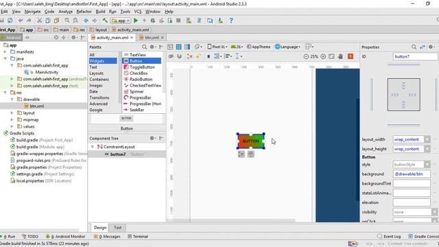 الدرس الثامن android studio kotlin شرح تغيير لون الزر بشكل جميل смотреть онлайн