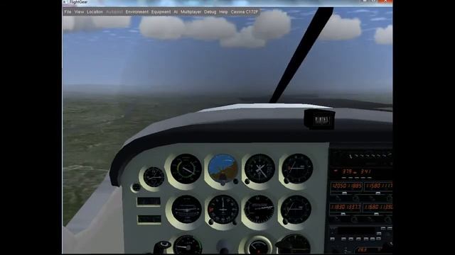 FlightGear tutorial 2 - учебное видео 2 - вывод в горизонтальный полет смотреть онлайн