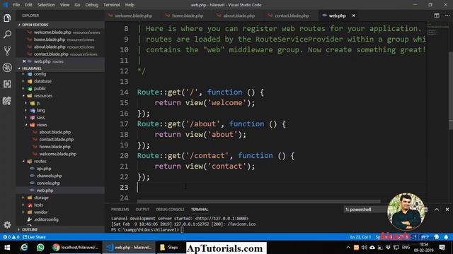 Create Simple Website Using Route and View Laravel | Laravel Tutorials in Hindi смотреть онлайн