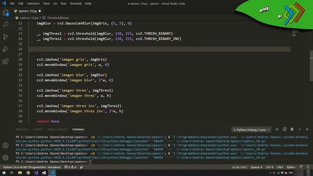 Introducción a OpenCV 10: Umbrales (thresholds) ☔ en openCV ? смотреть онлайн