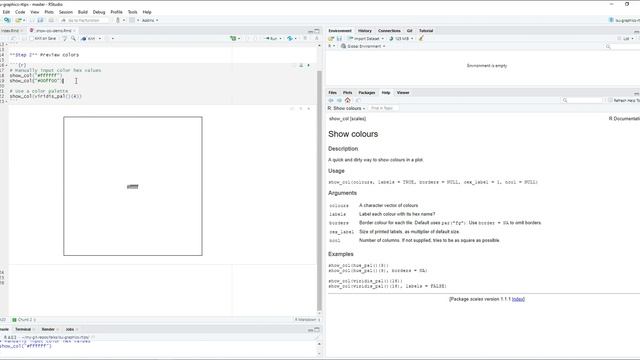 Tip #13: Use scales::show_col() function to preview colors in RStudio viewer смотреть онлайн