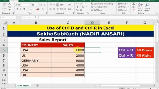 Use of Ctrl D and Ctrl R in Microsoft Excel смотреть онлайн