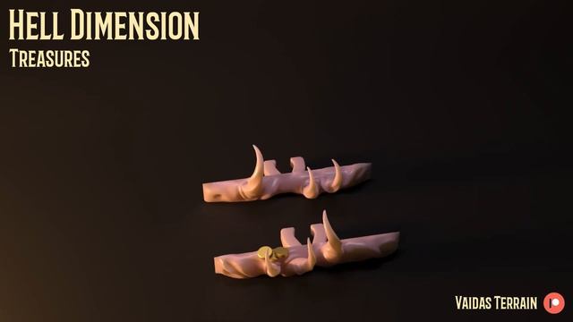 Printable 3d terrain - Hell Dimension: Treasures - Model 1 смотреть онлайн
