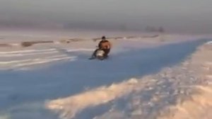 Скорость на Миниснегоход Пегас  часть 2.avi