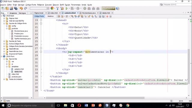 #13 Desenvolvendo Aplicações Web com AngularJS e Java - Listagem de movimentações no front-end смотреть онлайн