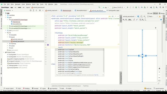 How to Pass data from one Activity to other Activity using intent in android studio | Kotlin смотреть онлайн