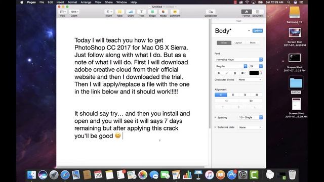 How to get photoshop CC 2017 on MAC OS SIERRA смотреть онлайн