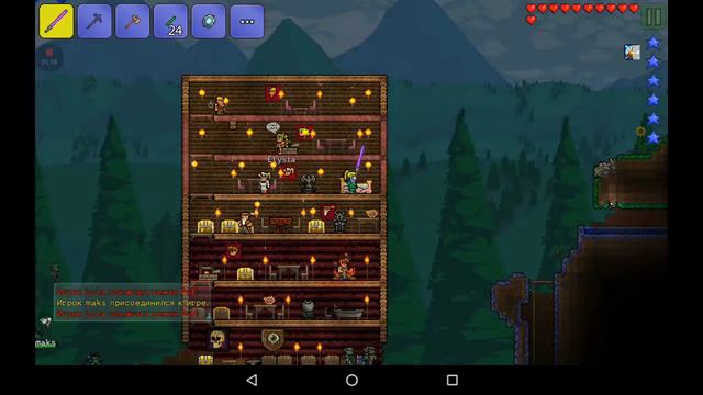 Игра в Terraria на android под музыку №2 смотреть онлайн