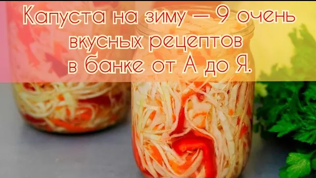 Капуста на зиму — 9 очень вкусных рецептов в банке от А до Я..mp4 смотреть онлайн
