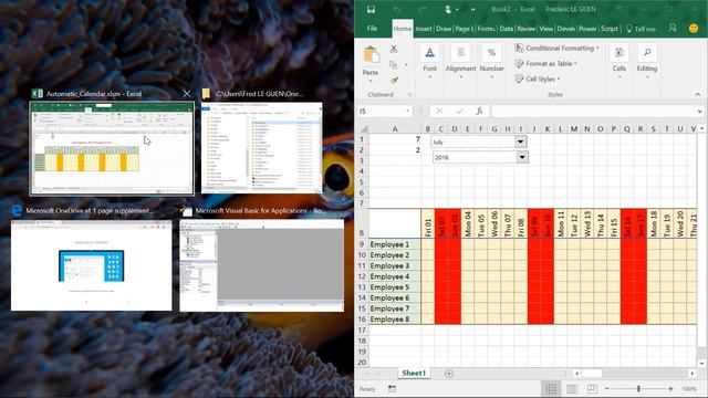 Build an Automatic Calendar with Macro in Excel смотреть онлайн