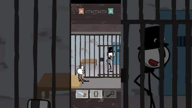 игра. побег из тюрьмы стикмен. смотреть онлайн