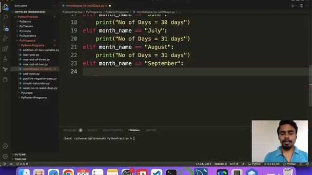Write a Python Program to Convert Month Name to a number of Days | Python Tutorial in Hindi #29 смотреть онлайн